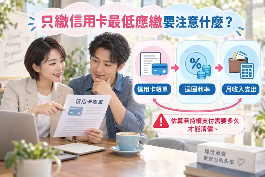只繳信用卡最低應繳要注意什麼?主題示意