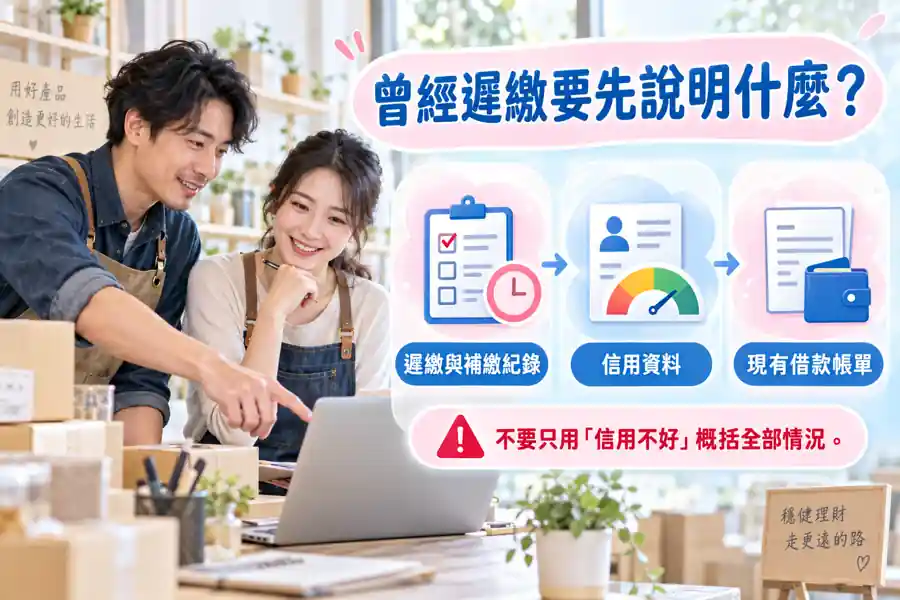 曾經遲繳要先說明什麼?主題示意